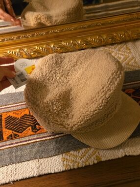 C&C California Tan Sherpa-Lined Cap with Sun Embroidery